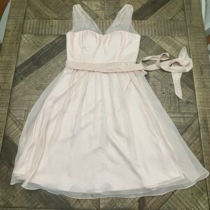 Chic Blush Pink Sleeveless Prom Dress